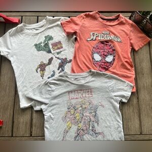 Bundle of 9 shirts size 4-5T. Mixed short sleeve and sleeveless.